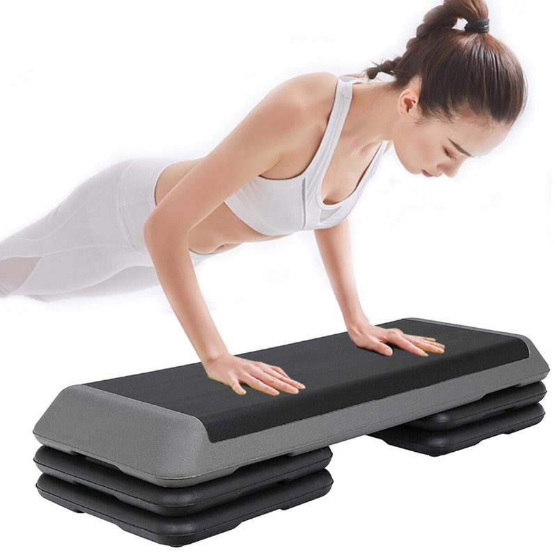 4 Emelkedős 110 cm-es Aerob Gyakorlat Stepper Edzés Kardió Fitnesz Pad