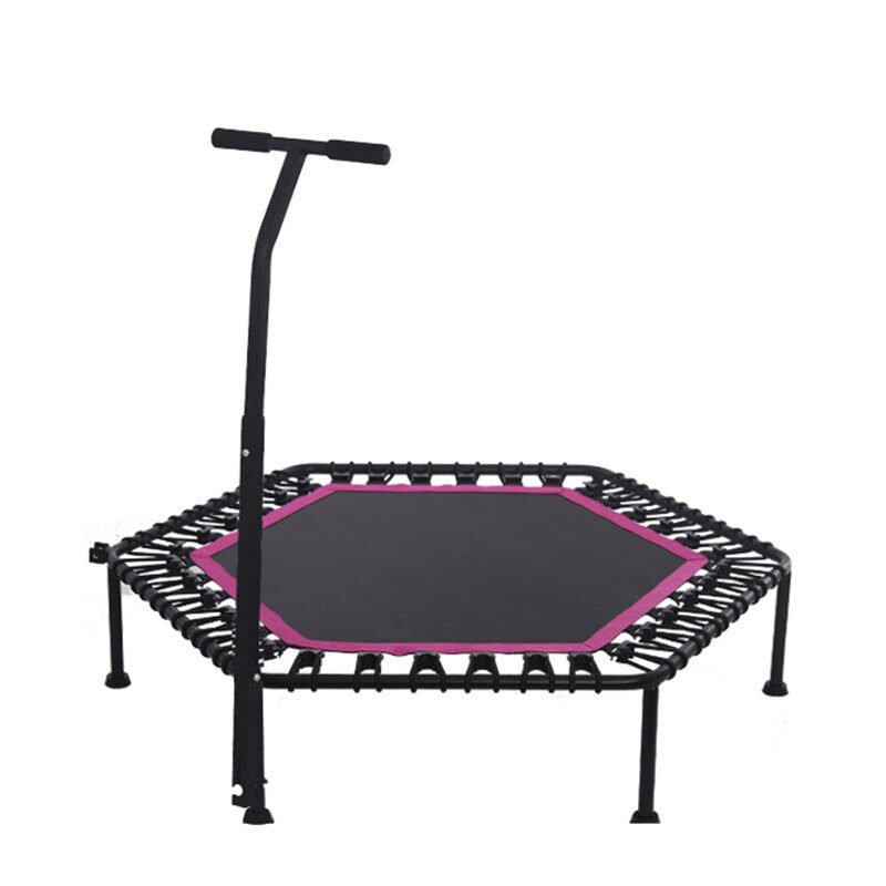 40"/50" Fitness Silent Mini Trambulin Állítható Fogantyúval Felnőttek Gyerekek Beltéri Gym Bungee Rebounder Jump Trainer