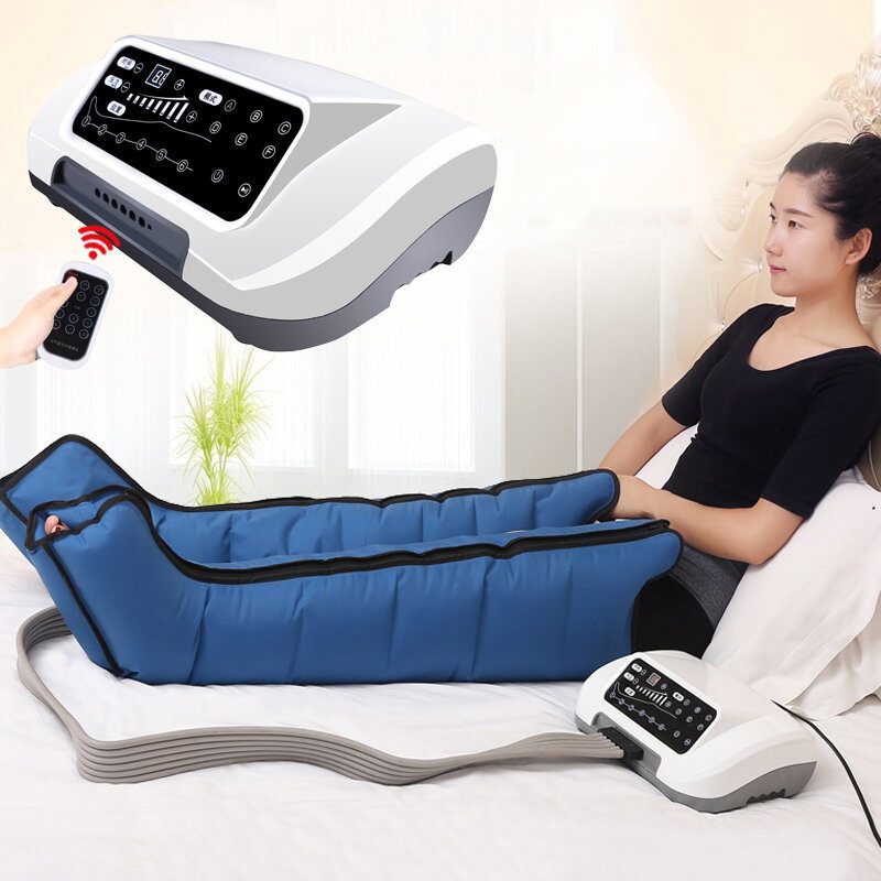 40 W 8 Sebességfokozat 6 Mód Láb Kar Derékmandzsetta Masszírozó Levegő Kompressziós Fizioterápia Idősek Otthoni Elektromos Masszírozója Fitnesz Relaxáló Fájdalomcsillapító Gép