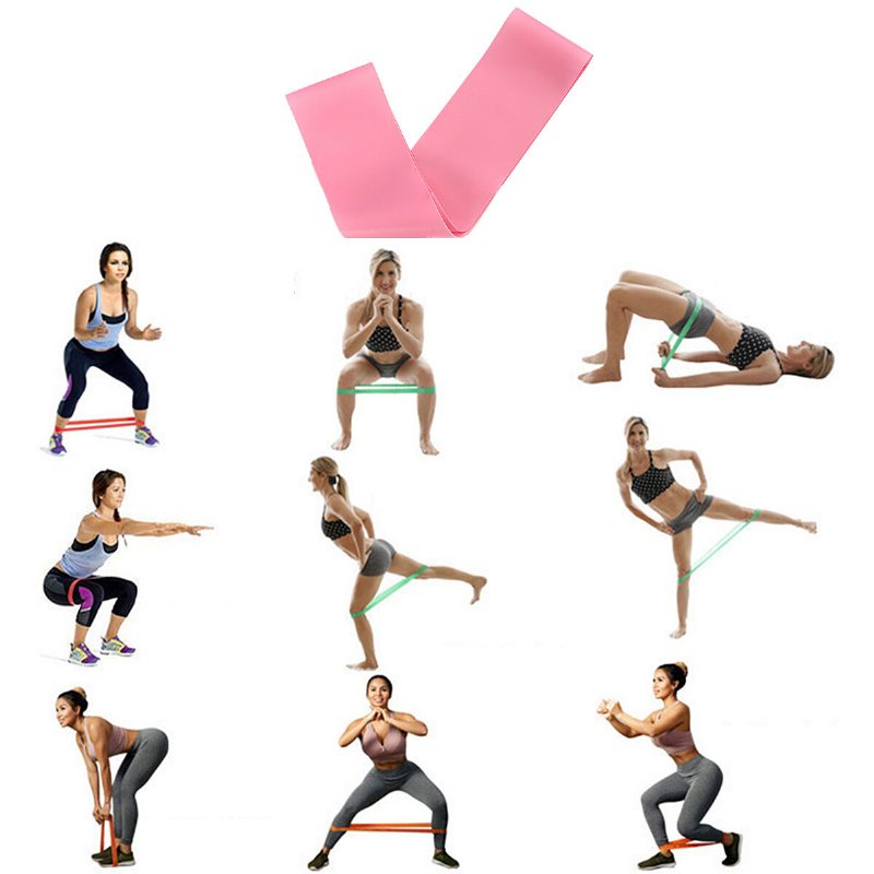 5 Db Mix Ellenállás Bands Pilates Ring Elasztikus Szalag Fitness Jóga Edzőeszközök