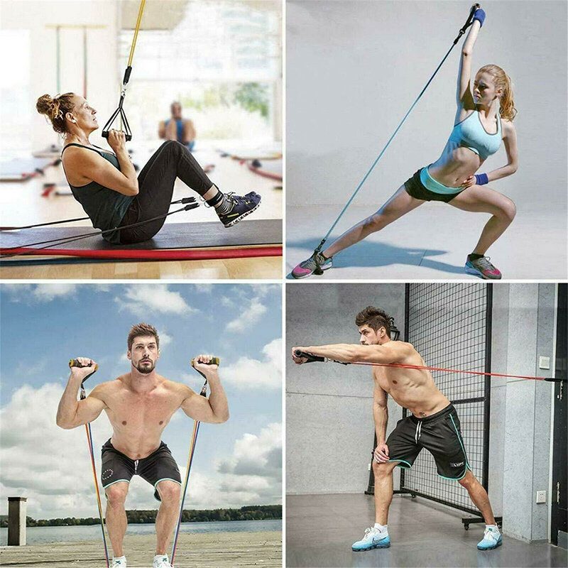 7/11/12 Db Fitness Ellenállás Szalagok Jóga Pilates Rugalmas Szalag Gyakorlatok Edzés