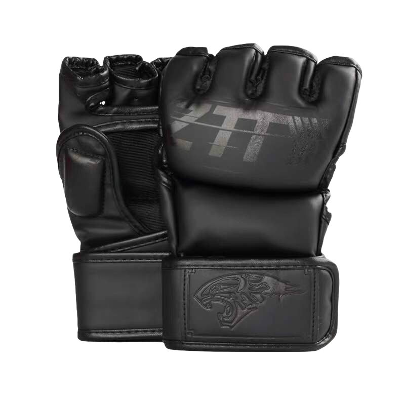 Félujjas Bokszkesztyűk Pu Bőr mma Fighting Kick Box Kesztyűk