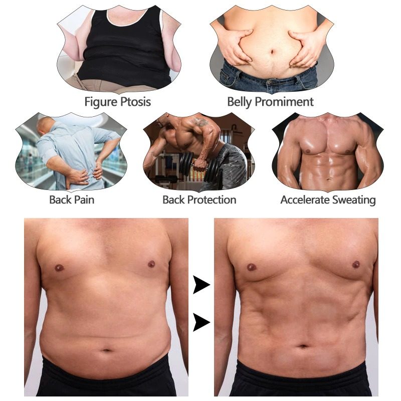 Férfi Waist Trainer Fitness Karcsúsító Öv Szauna Alakformáló Fűző Hasra