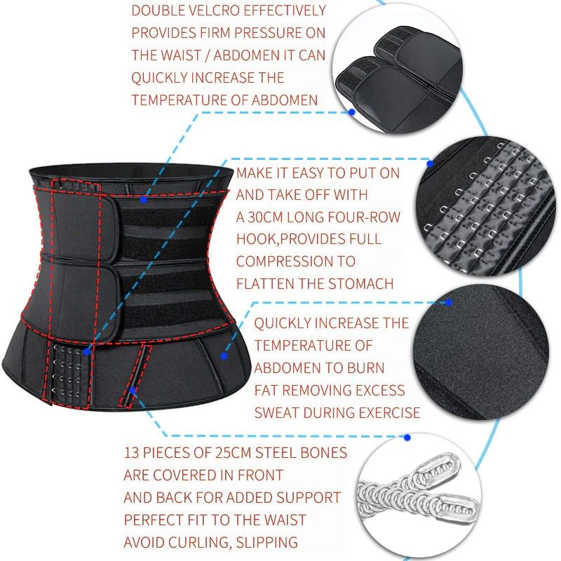 Férfi Waist Trainer Fitness Karcsúsító Öv Szauna Alakformáló Fűző Hasra
