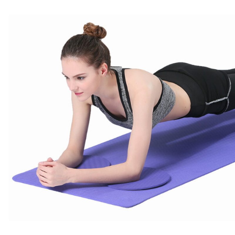 Kaload 1 Pár Pu Könyökvédő Jógaszőnyeg Kerek Habszivacs Sport Edzés Push-up Fitneszvédő Szőnyeg