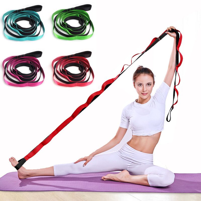 Kaload Meghosszabbított Nylon Fitnesz Jóga Szalag Feszítő Öv Húzó Pánt Otthoni Pilates Ellenállás Szalagok