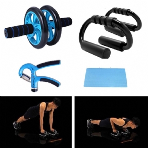 Kezdőlap Erősítő Edzés Fitness Szett Hasi Kerék Görgő Push Up Stand Kesztyűk Kézi Fogó Ugrókötél