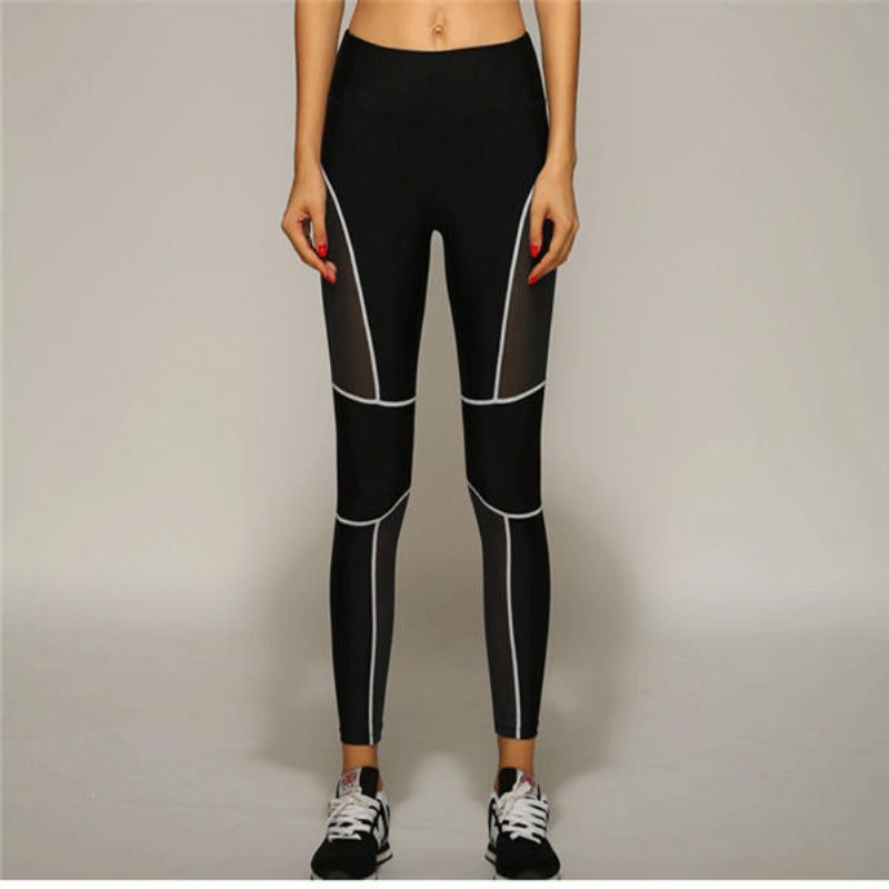 Női Sexys Fitness Nadrágok Méhsejt Hálós Szövet Csípőre Felfelé Rugalmasság Sport Leggings