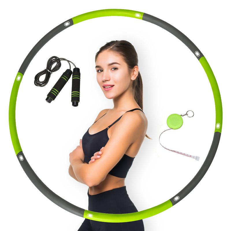 Sport Karikakészlet 8 Részes Állítható Fitness Karika Karcsúsító Fitnesz Edzőterem Otthon 2.5 M Ugrókötéllel
