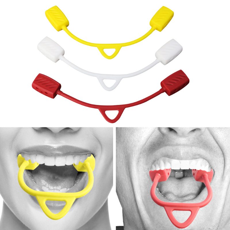 Unisex Facial Masseter Biztonsági Szilikon Rágóharapástörő Állkapocs Izomtréner Arcrész Edzés