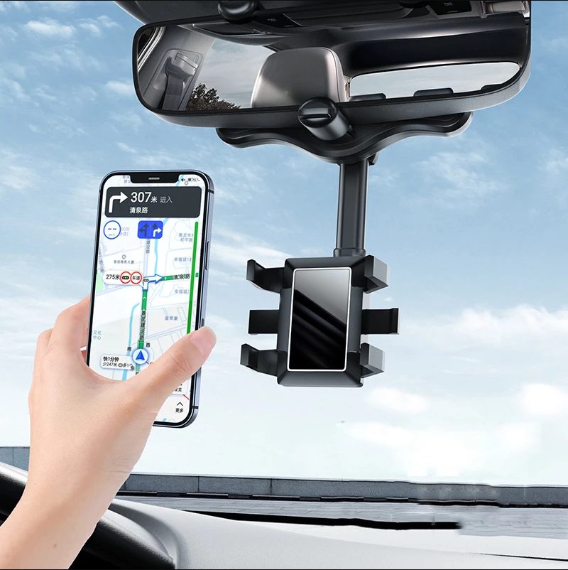Autós Visszapillantó Tükör Mobiltelefon-tartó Utazási Rögzítő Dedikált Konzol Fix Klipszes Navigációs