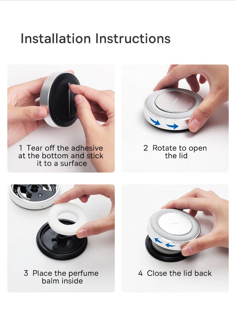Baseus Autós Légfrissítő Smart Adjust Aroma Parfüm Illóolajok Diffúzor Autóillat Autóbelső Kiegészítőkhöz