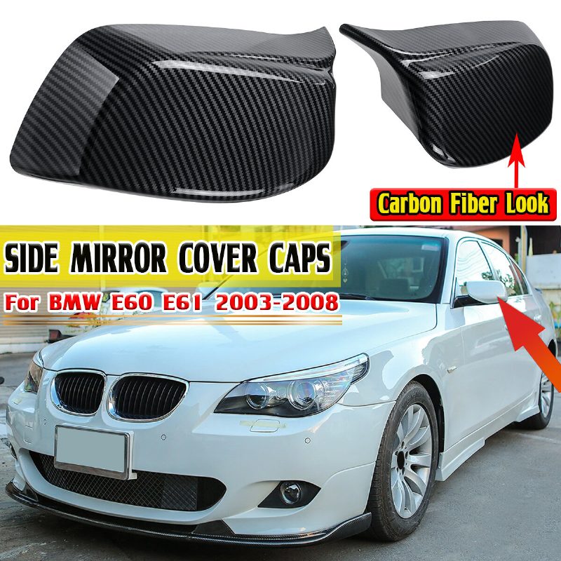 Bmw E60 E61 2003-2008 M Style Carbon Fiber Look Csere Oldalsó Tükör Burkolat Sapkákhoz