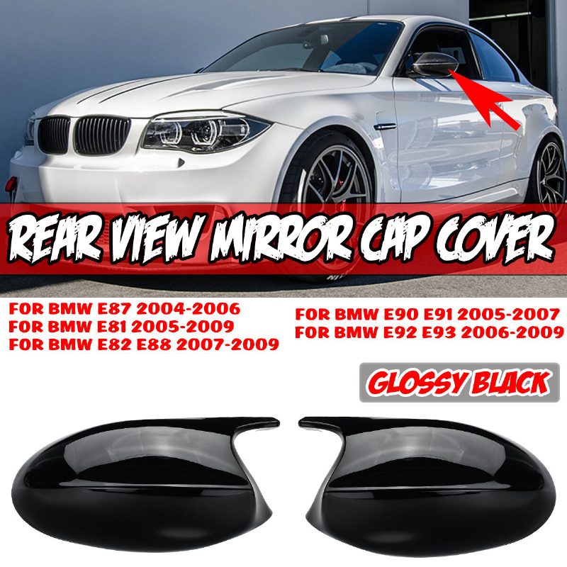 Bmw E90 E91-hez 2005-2007 E92 E93 2006-2009 Fényes Fekete Visszapillantó Tükör Fedél Csere Bal És Jobb