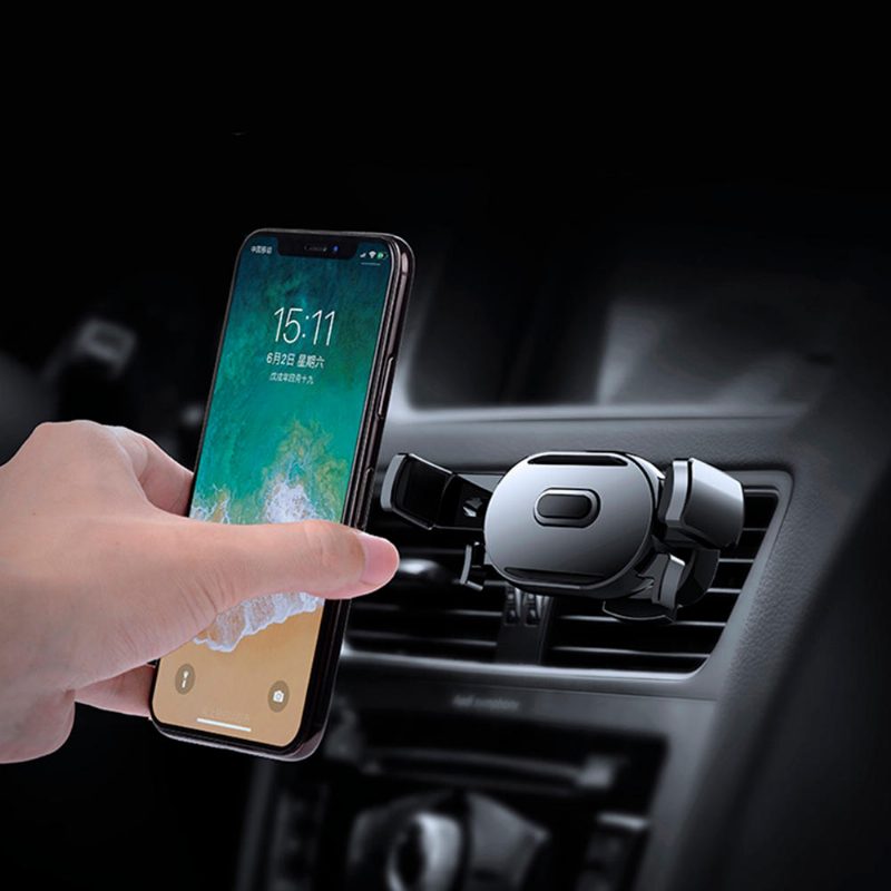 Crab Touch Linkage Auto Lock Car Air Vent Telefontartó Forgatható Univerzális Rögzítőállvány Iphone X-hez