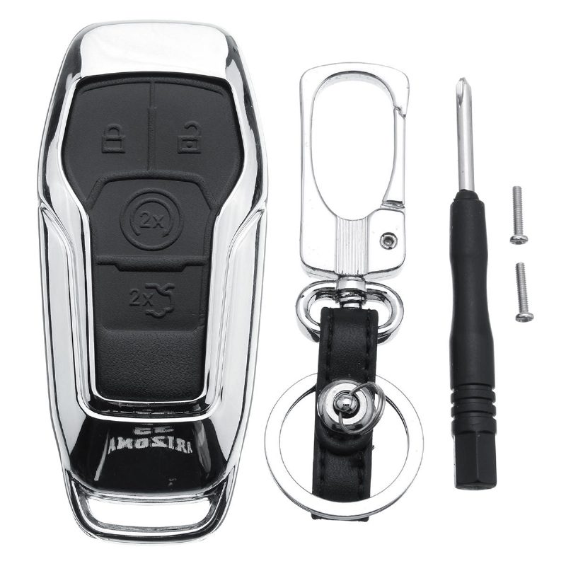Ötvözet Smart Remote Key Shell Pu Bőr Tokborítás Ford Lincoln 4/5 Gombhoz