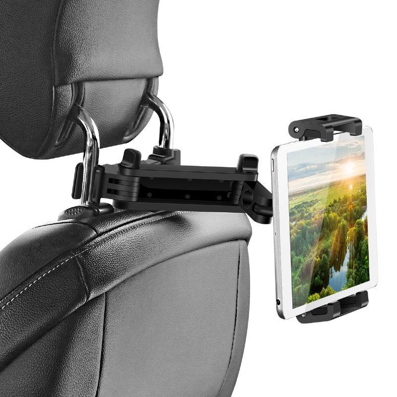 Sawake Univerzális Autós Fejtámla Táblagép-rögzítés 360°-ban Forgatható Állítható Automatikus Üléstámla Telefontartó Állvány Az Autó Hátsó Üléséhez Ipad/táblagép/okostelefon 5-14 Hüvelykes Eszközökhöz
