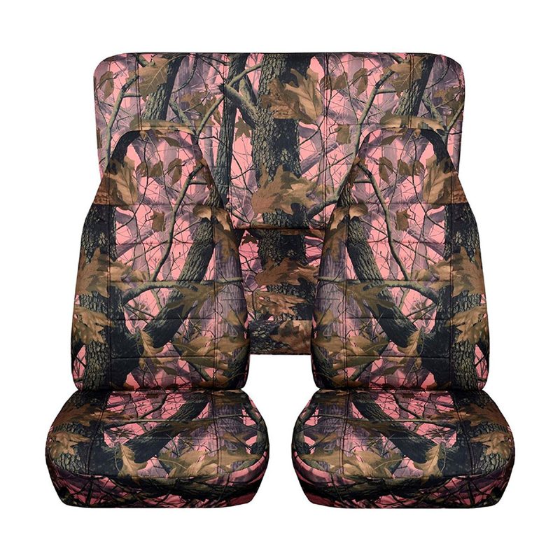 Univerzális Elöl + Hátul Terepszínű Design Autós Üléshuzatok Teljes Készletek Protect Mat