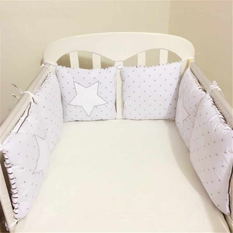 6 Panel Baby Safe Crib Bumpers Star Animált