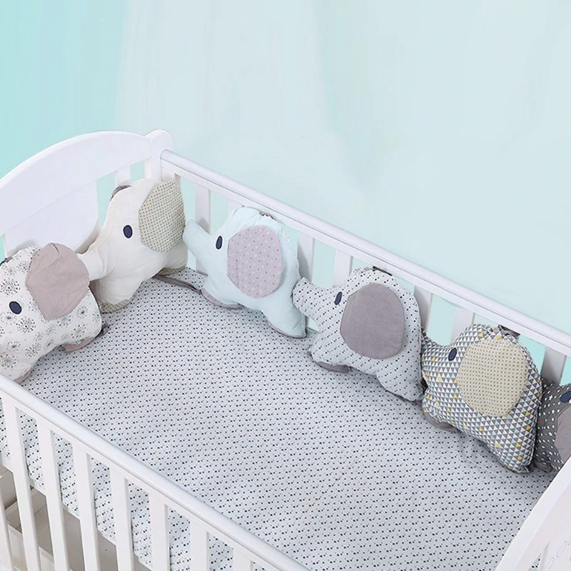 Babaágy Lökhárító Védelem Soft Infant Animal Elefánt 6 Db