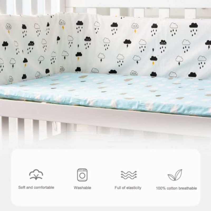 Bababiztos Kiságy Lökhárítók – Khaki Bear