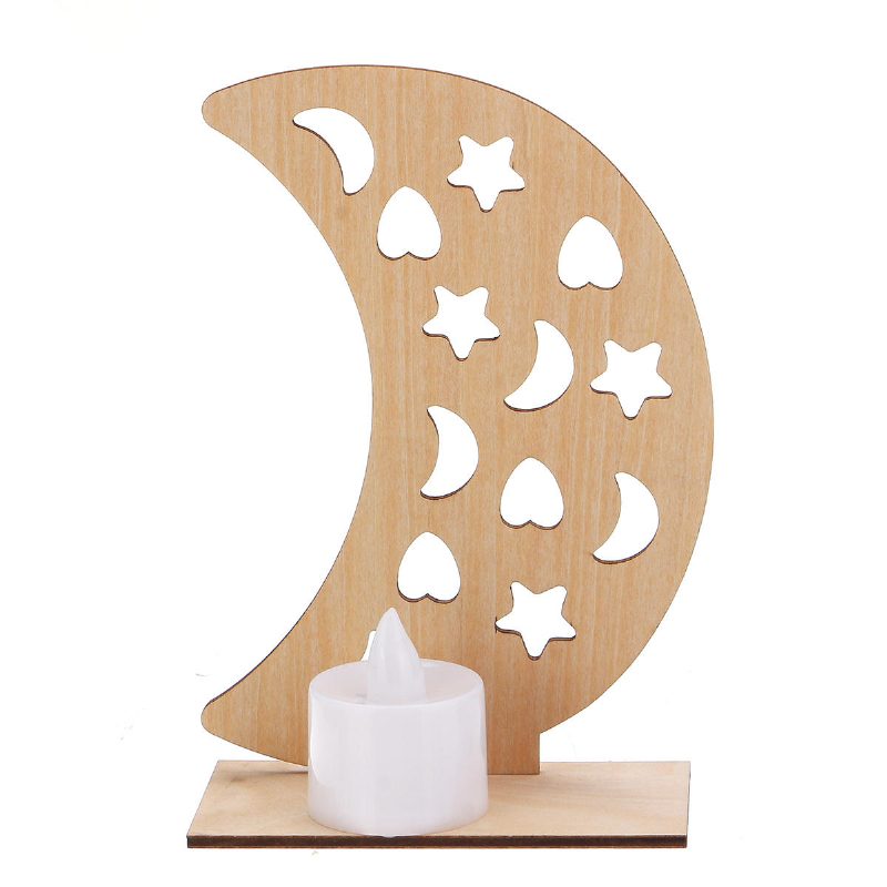 Fa Lámpa Diy Islamic Palace Led Dekorációk Asztali Ajándékok Eid Mubarak Számára