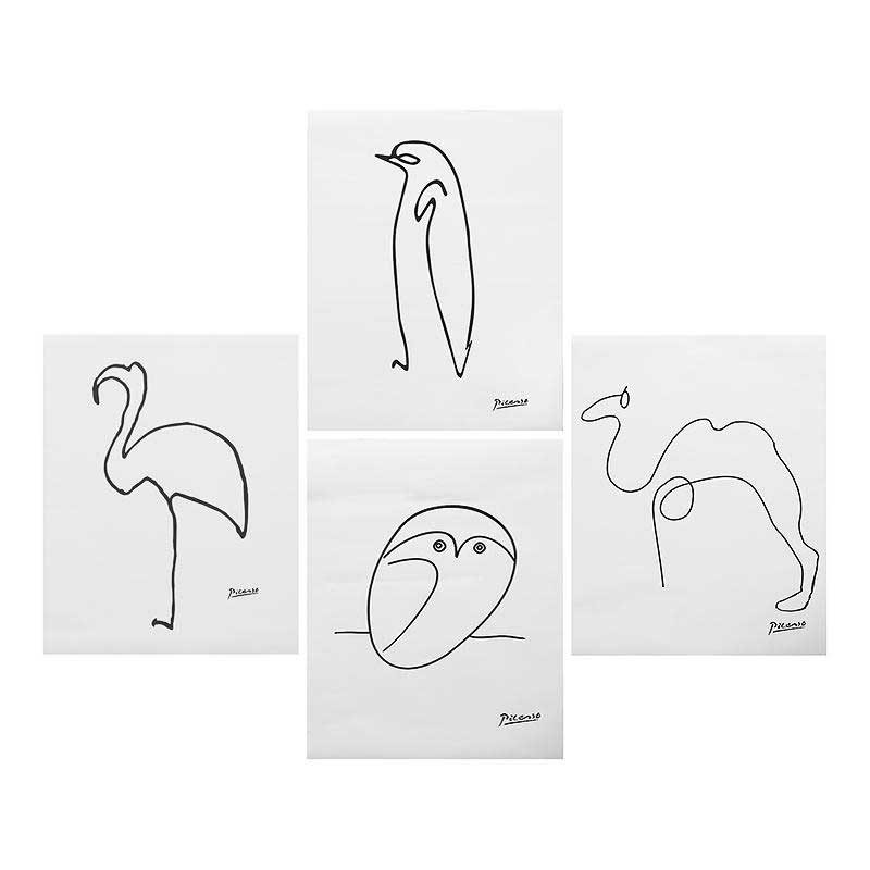 40*50 cm-es Picasso Poszter Függőnyomtatott Vászon Absztrakt Keret Nélküli Falfestmények