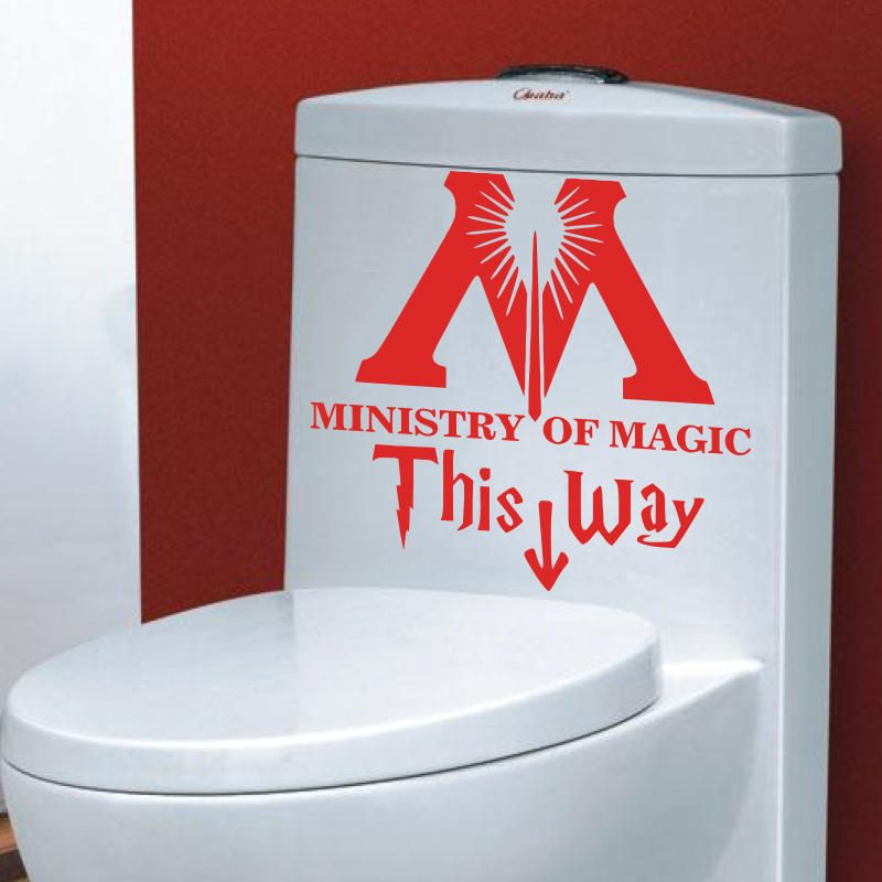 A Mágia Minisztériuma Fürdőszoba Falmatricája Otthoni Dekoráció Wc-matrica Diy Pihenőszoba Fali Matrica