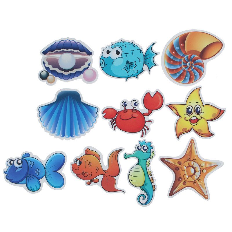Csúszásgátló Fürdőkád Matricák Babazuhany Vízálló Matrica Ocean Fish Csúszásmentes Ragasztós Fürdőszoba Dekoráció