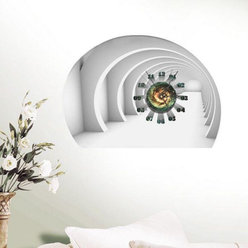Diy Matrica Óra Tunnel 3d Fali Matricák Óra 3d Art Falióra Lakberendezés