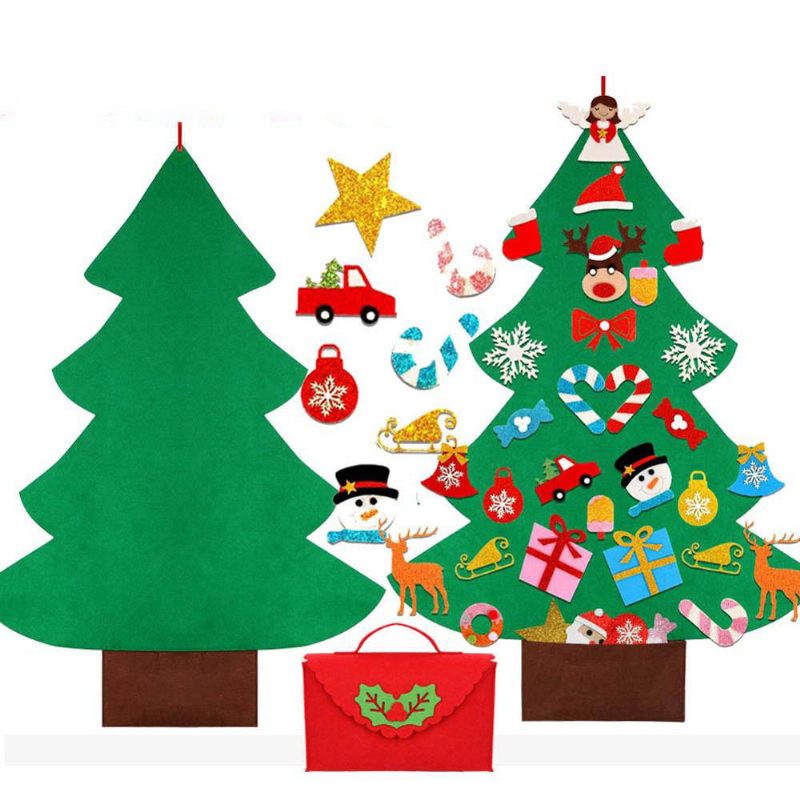 Diy Nemez Karácsonyfa Csillogó Díszekkel Szabadon Ragasztva Falra Akasztós Karácsonyfák Karácsonyi Díszek Filc Újévi Ajándék Diy Készlet