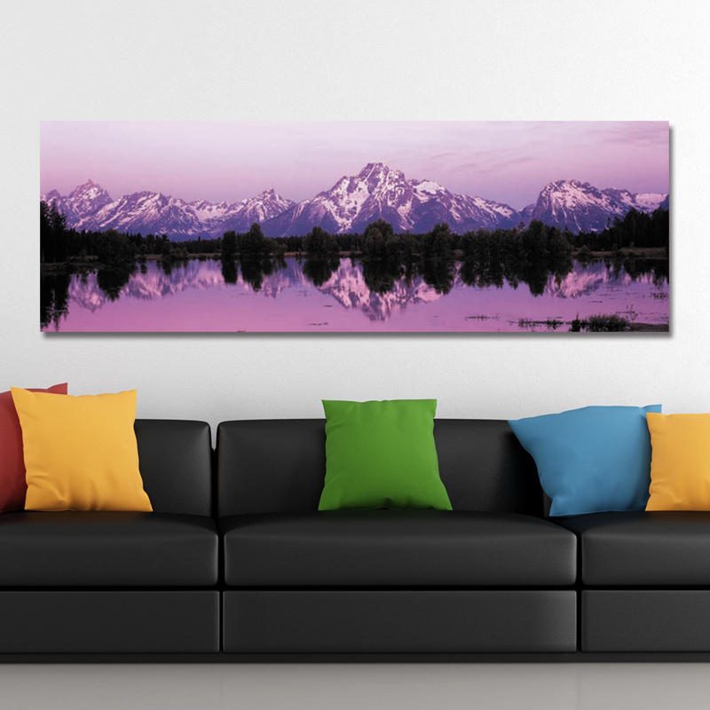 Dyc 10357 Single Spray Olajfestmények Snow Mountain Fényképészet Otthoni Dekoráció Festmények Fali Art