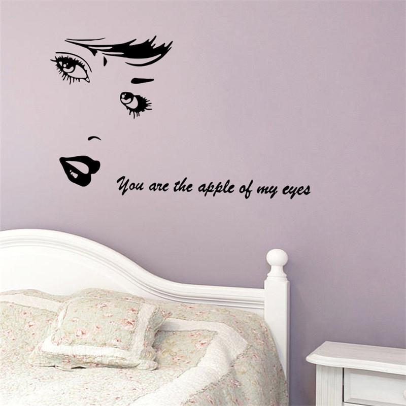 Honana Creative Black Beauty Home Decal Falmatrica Eltávolítható 3d Barkács Tapéta Szoba Fali Dekorációhoz