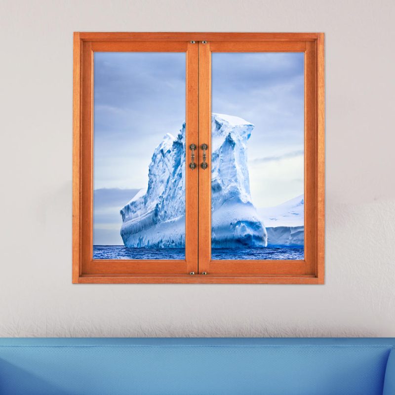 Jéghegy 3d Mesterséges Ablak Nézet 3d Falmatricák Frigid Barrier Pag Matricák Otthoni Fali Dekoráció Ajándék