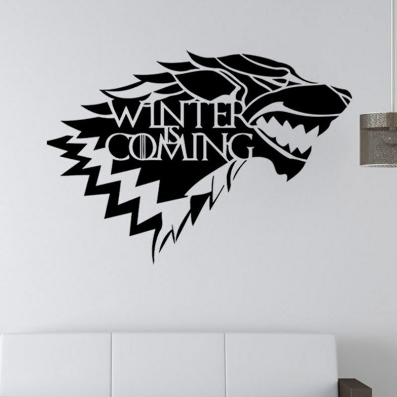 Közeleg A Trónok Harca House Stark Wolf Bakelit Matrica Hbo Tél