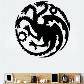 T-18 Trónok Harca Tangeri Lian Targaryen Családi Embléma Három Arany Sárkány Faragott Falmatrica